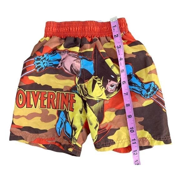 Marvel Comics Boys Size 2T Super Hero Swim Trunks Wolverine Lined Elastic. - Picture 5 of 6